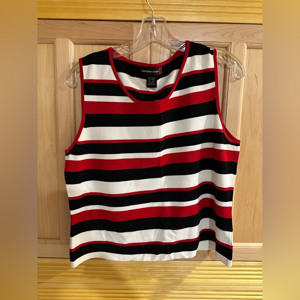 Petite Large Women’s Striped Tank Top Blouse